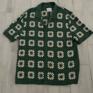 Cotton On Green Crochet Top